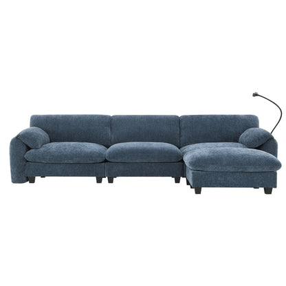 108' Modular Sectional Sofa, L-Shape with 31.5' Extra-Wide Seat